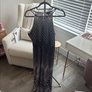 The Limited Black and White Zigzag Maxi Dress